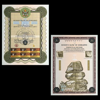 Зимбабве Сертификат Банкноти Един Googol Контейнери Долари Хартиени пари Зелена версия Събиране на подарък