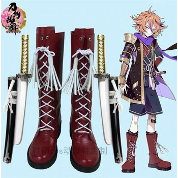 Игра Touken Ranbu онлайн Gotoutoushirou косплей обувки ботуши перуки аниме кама дървени къс меч етап изпълнение аксесоари