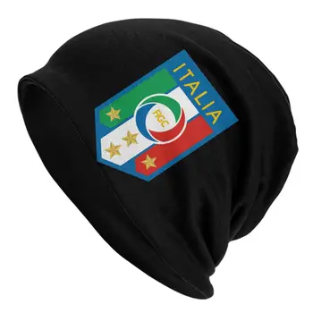 Италиански звезди Футболни легенди Figc Skullies Beanies Caps Unisex Street Winter Warm плетене шапка Възрастен Italia Футбол Bonnet Шапки