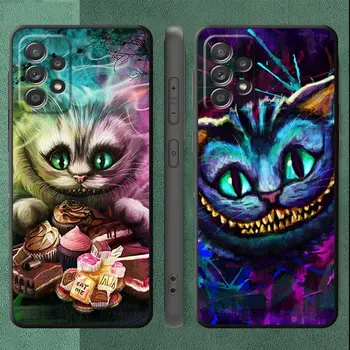 Калъф за телефон за Samsung Galaxy A20e A10e A70 A10s A20s A30 A40 A31 A50 A41 A51 Disney Alice In Wonderland Cheshire Cats Cover