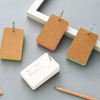 Канцеларски материали Книга с подвижни листа с метален пръстен Memo Pad DIY Blank Card Mini Notebook Note Pad