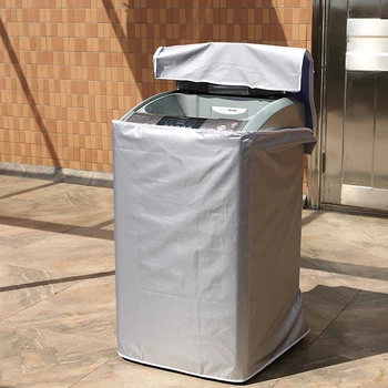 Капак на пералната машина Полиестер Водоустойчив Топ зареждане Сушилня за пране Покритие Слънцезащитен крем Сребърно покритие Прахоустойчив капак