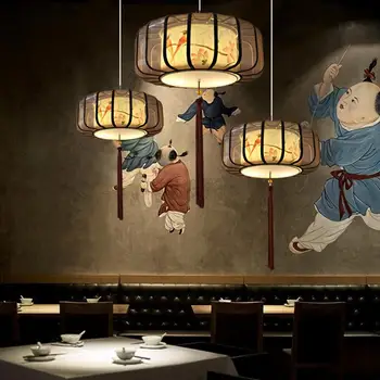 Китайски Дзен прежда полилей ресторант ресторант фенер класически чайна hotpot магазин Chinoiserie лампи персонализирани