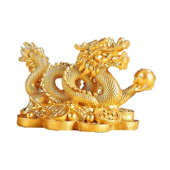 Китайски дракон фигурка смола Фън Шуй статуи скулптури декорация за дома хол спалня офис