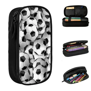 Класически футболни топки Калъфи за моливи Футболни спортни моливи Кутия за писалки Детски големи чанти за съхранение Ученици Училищни подаръци Канцеларски материали