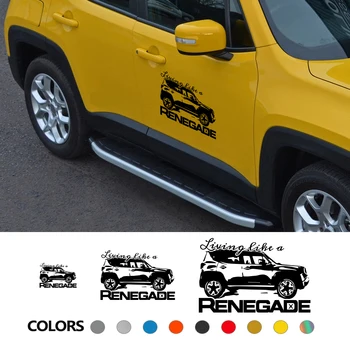 Кола PVC стикер за Jeep Renegade Limited Спорт Географска ширина Надморска височина Графики Да живееш като SUV Винил Декор Decal Авто аксесоари