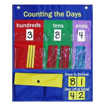 Комплект джобни диаграми за броене на математика за класната стая Детски плакат за домашно училище