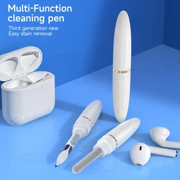 Комплект за почистване на слушалки за Airpods Pro 2 3 1 Калъф за слушалки Почистващи инструменти за четка за писалки за Xiaomi Airdots Lenovo Bluetooth слушалки