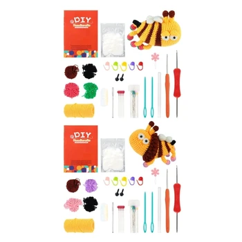 Комплекти за начинаещи за плетене на една кука DIY комплекти за насекоми за плетене на една кука включват инструкции стъпка по стъпка