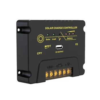 Контролер за зареждане и разреждане 20A Контролер за слънчево зареждане 12V / 24V Регулатор на слънчеви панели с USB порт MP-PT