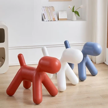 Кученца Пейка Малки столове Животински творчески столове Обувки за смяна на столове Малък кон Османци Мебели за хол PE материал