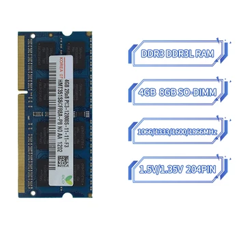 Лаптоп RAM DDR3 8GB 4GB 1066MHz 1333MHz 1600MHz 1866MHz 2R×8 Памет за лаптоп SODIMM PC3-8500 10600 12800 1.5V 204 Pin