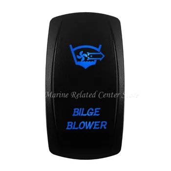 Лого БИЛГЕБ ДОЛНА Модел Rocker Switch Car Boat Blue Led 5 пинов превключвател 12V 20A SPST ON OFF Превключвател за превключване 4x4 бутон