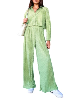 Луксозен комплект копринена сатенена пижама с подстригване на пера за жени - елегантно спално облекло с копчета и фоайе за булки и извън него