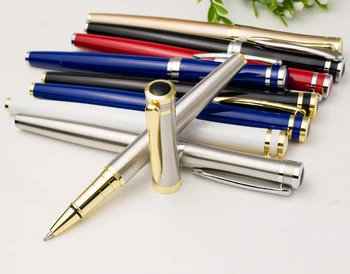 Луксозен студентски офис от неръждаема стомана Ролер метална писалка Нова писалка за писане