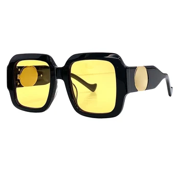 Луксозни ацетатни квадратни слънчеви очила жени добро качество класически нюанси реколта марка градиент лещи дама UV400 очила Lentes