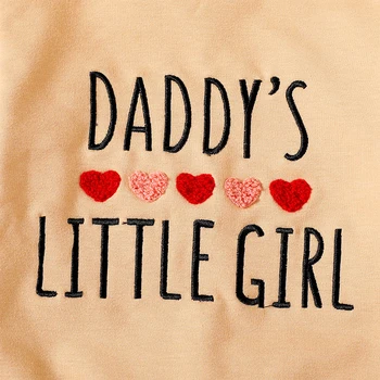 Малко дете бебе момиче пролет есен дрехи бродерия татко s момиче джъмпер дълъг ръкав екипажа врата суитчър пуловер