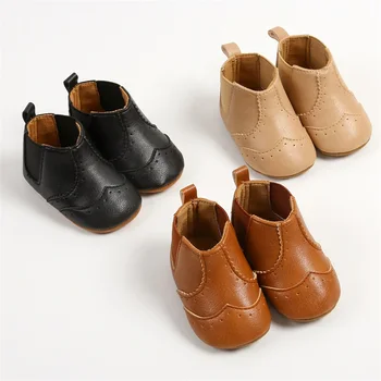 Малко дете бебе момичета ботуши мека подметка нехлъзгащи първи проходилка обувки за малки деца обувки за есен зимни детски обувки