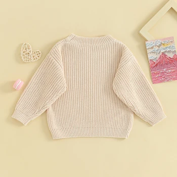 Малко дете бебе момче момиче Свети Валентин пуловер сърце да бъде мой плета пуловер пуловер суитчър пуловер Топ зимни Clohtes