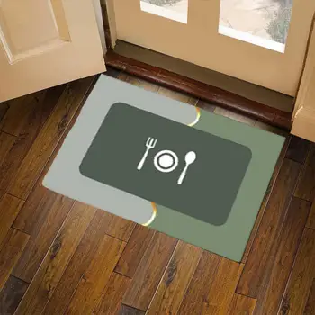 Мека възглавница Начало Етаж Мат отпечатани правоъгълни килим вода абсорбция нехлъзгаща се мат за кухня баня стая спалня за вода