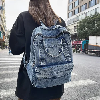 Мечтата на Мара Деним жени раница ретро пътуване чанта голям капацитет backbag колеж студент училище чанти за тийнейджър момичета
