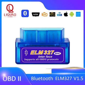 Мини OBD Android ELM 327 V1.5 2.1 OBD2 кола диагностика авто инструмент за Android odb2 Bluetooth код четец Bluetooth скенер версия