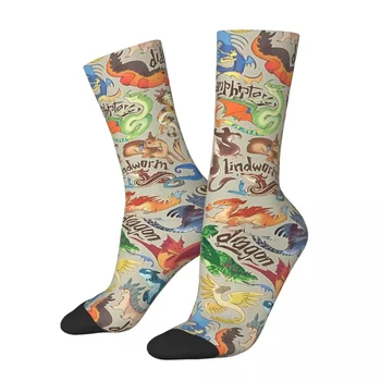 Мини дракон компендиум чорапи Harajuku висококачествени чорапи всички сезони дълги чорапи аксесоари за унисекс коледни подаръци