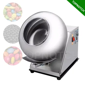 Мини неръждаема стомана шоколад кръгъл полиране машина 2-5kg / H захар фъстъчено покритие машина