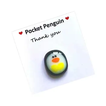Мини сладък джоб пингвин прегръдка мини сладък джоб пингвин прегръдка рожден ден подаръци за нея малко пингвин любов подаръци за Валентин