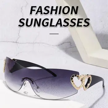 Моден дизайнер Слънчеви очила Жени 2023 Луксозна тенденция y2k слънчеви очила Жена Shade очила Goggle 2000'S lentes de sol mujer