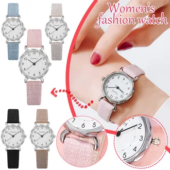 Моден кварцов ръчен часовник за жени текстуриран сплав случай аналогов дамски часовник прост темперамент дами часовник Relogios Feminino