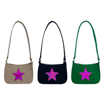 Модерна чанта за рамо чанти за жени петолъчна звезда подмишница чанта дама чанта