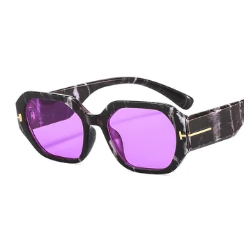 Модни квадратни слънчеви очила жени правоъгълник слънчеви очила реколта слънце стъкло мъже марка дизайн очила UV400 градиент кафяви нюанси