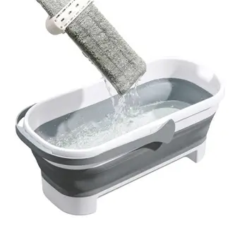 Моп кофа Малка преносима кошница за пране на вода Правоъгълник Почистваща кофа за домашна употреба с дръжка за къмпинг Tailgating