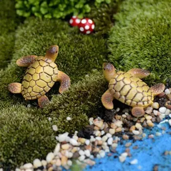 морска костенурка модел смола орнаменти аквариум риба резервоар декорация смола мини морска костенурка пейзаж саксия декорация