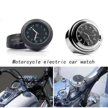 Мотоциклет светлинен часовник мотоциклет кварцов часовник водоустойчив хром велосипед кормило монтиране часовник за Suzuki Lt50 Lt80 булевард C50