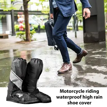 Мотоциклетни ботуши Калъфи за обувки Покриващи Moto Водоустойчив мотоциклетист Дъждобран Biker Rain Boot Дъждовни дни Открит езда Мъже Жени