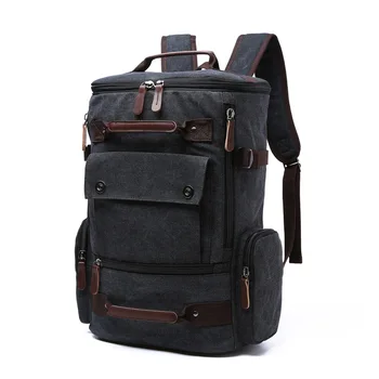 Мъже Реколта платно раница голям капацитет училище чанта пътни чанти раница лаптоп раница чанта раница Loungefly
