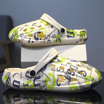Мъжка мода Летни сандали Ultra Soft EVA Сабо за мъже Дишащи градински обувки Газене плажни обувки удобни обувки за ходене