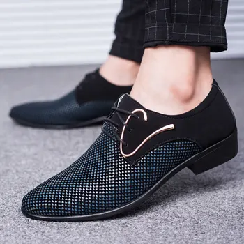 Мъжки обувки Ретро Класическа мода Луксозни мъжки обувки Устойчиви на износване Non Slip Mans обувки Противоплъзгащи черни обувки Zapatillas Hombre