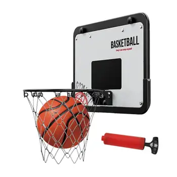 Над вратата баскетболен обръч Автоматичен отскок сплав обръч за вътрешен баскетбол игра играчка баскетбол оборудване за камина