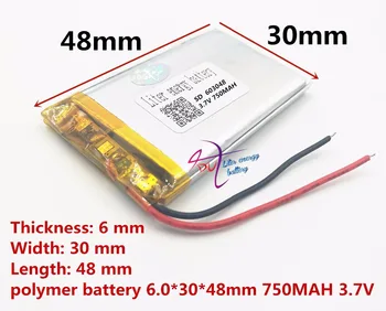 най-добрата марка батерии Търговия на едро 063048 3.7V 750mah литиево-полимерна батерия със защитна платка за MP4 MP5 GPS