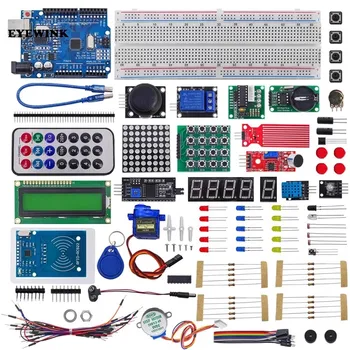 НАЙ-НОВИЯТ RFID стартов комплект за Arduino UNO R3 Подобрена версия Учебен пакет с търговска кутия