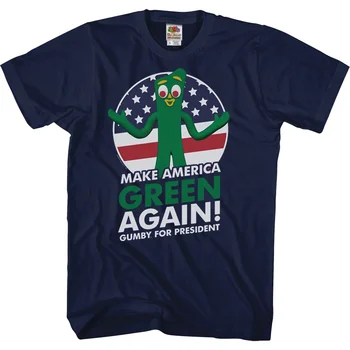 Направете американската зелена тениска Gumby