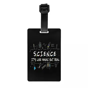 Наука Това е като магия, но истински багаж Етикети за куфари Сладурана Химия Математика Учител Етикети за багаж Поверителност Cover ID Label