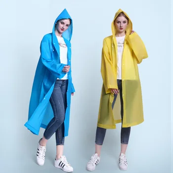 Нееднократна подплатена дъждобран за възрастни на открито пътуване EVA мода лек дъждобран