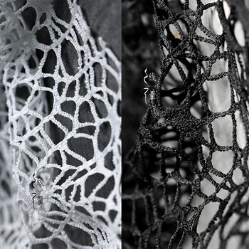 Неправилна рибарска мрежа дантела плат куха мрежеста пола облекло DIY ръчно изработени завеси дизайнерски плат материали за шиене