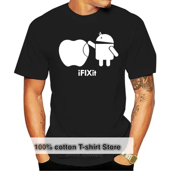 Нов Android Аз го оправя Пародия Смешно Унисекс отпечатани O мъже T риза размер карикатура T риза мъже къс ръкав нова модна тениска безплатно