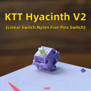 Нов KTT зюмбюл V2 линеен превключвател найлон пет пина превключвател Lube HiFi звук Hot-Swap POM превключвател за механични или игрални клавиатури