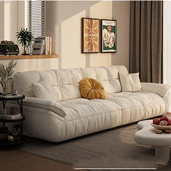 Нов мек диван Двоен малък удобен за четене скандинавски подов диван бял дизайнер Европейски салон Meuble Apartment Furniture